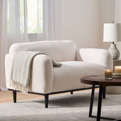 Alba Tufted Loveseat, angled view