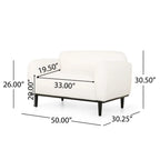 Alba Tufted Loveseat, leg detail