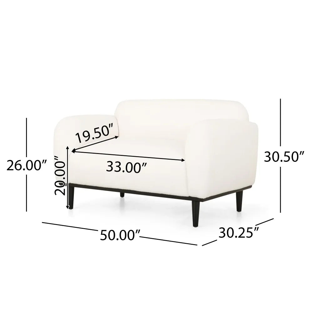 Alba Tufted Loveseat, leg detail