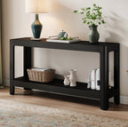 Ashby farmhouse console table in black
