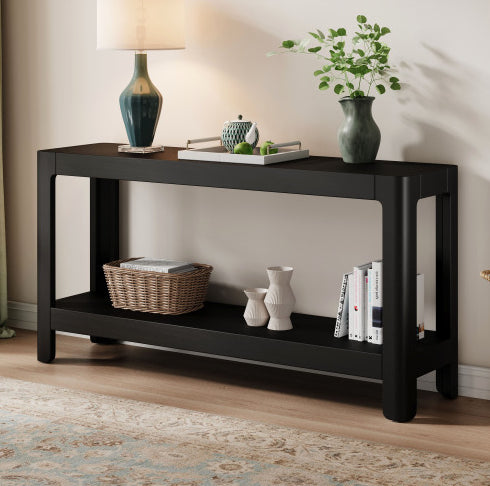Ashby farmhouse console table in black