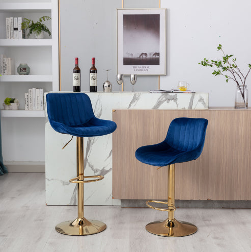 Cromer bar stools in blue