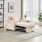 Pemberton convertible chair bed in white velvet, upright as a chair