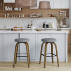 Cranleigh swivel bar stools in grey, 30 inch