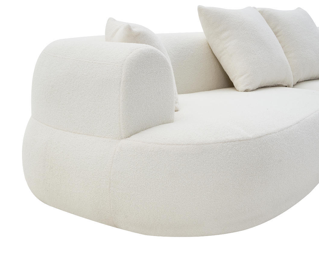 Solene Curved Sofa, upholstery texture
