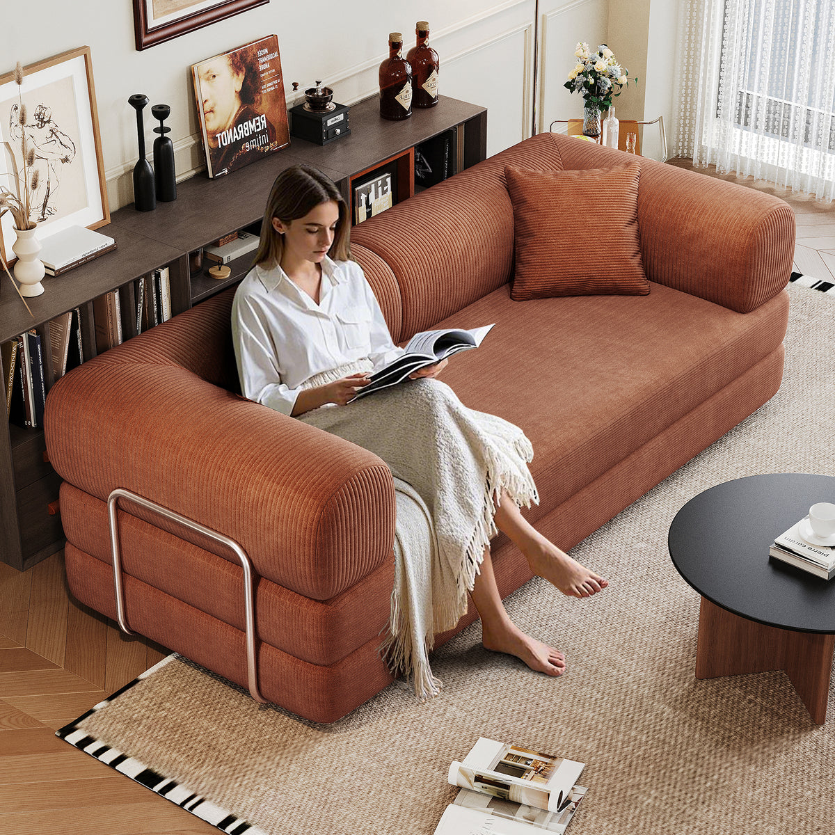 Selsey sofa opened flat into a bed