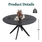 Ripon round dining table seen from above