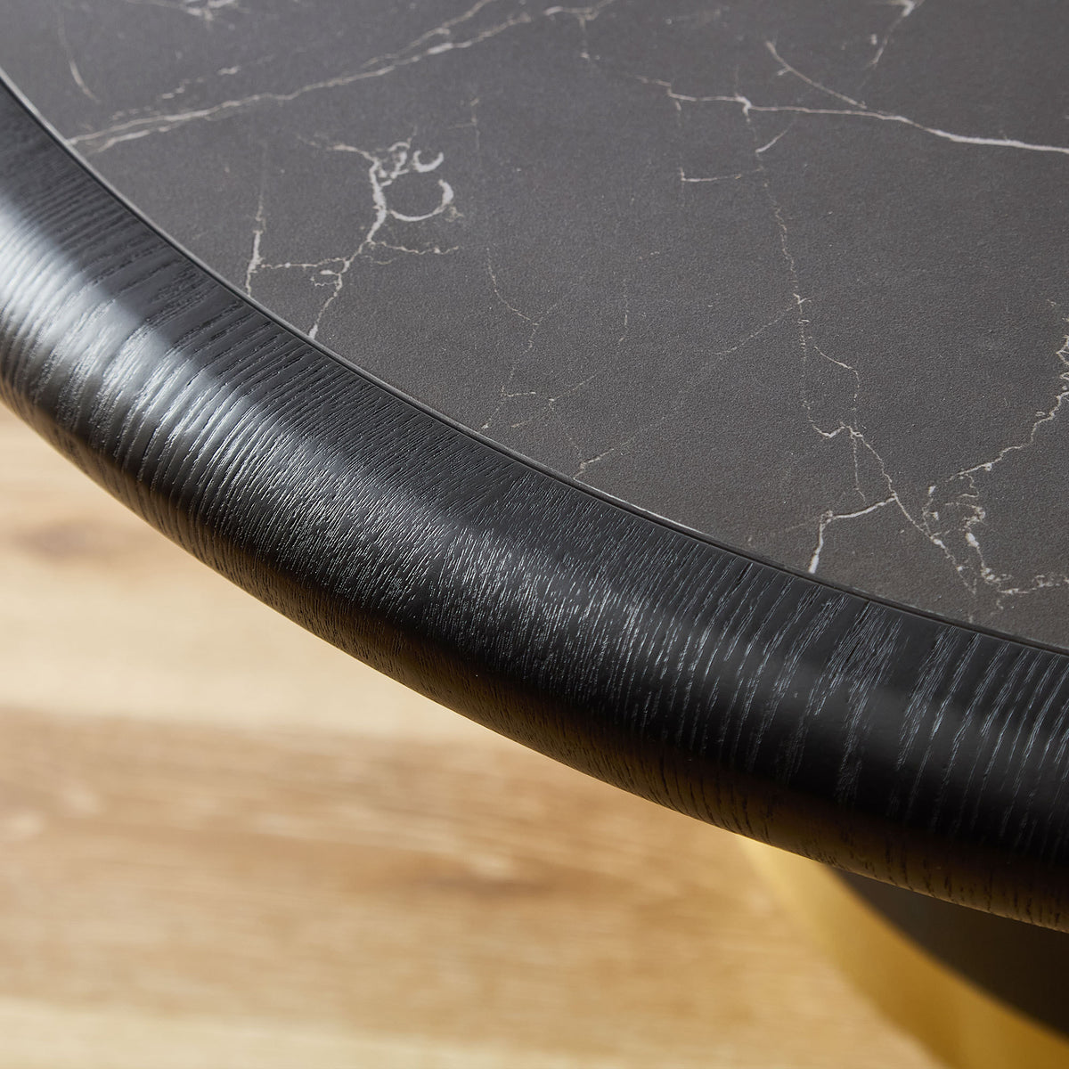 Fontaine coffee table top edge detail