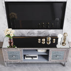 Havant console mirrored glass surface detail