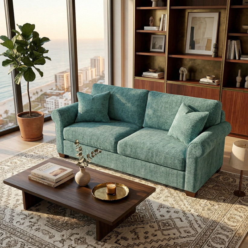 Garda Convertible Sofa in a living room