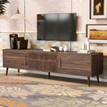 Faversham TV stand walnut finish, front view