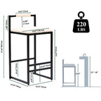 Bakewell steel kitchen stools at an island