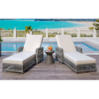 Oban sun lounger in beige and grey