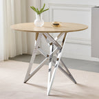 Corbridge round dining table in cast silver