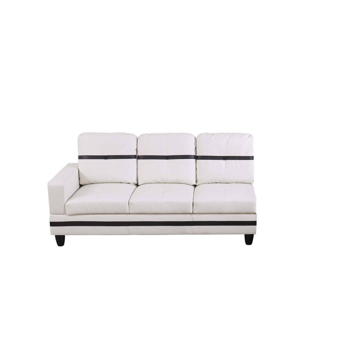 Jesmond sectional in white, seen from above showing the L-shaped plan