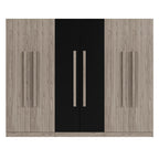 Yvoire wardrobe in black and natural