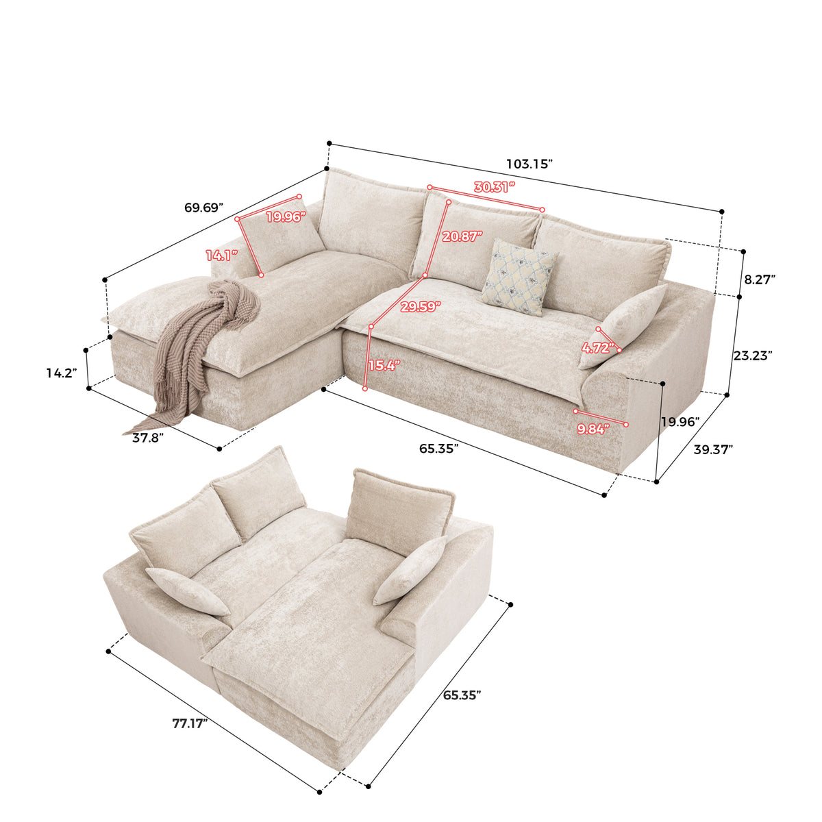 Lorne Modular Sectional, module layout