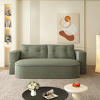 Orta floor sofa bed in beige, upright as a sofa