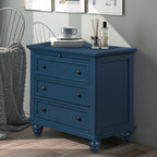 Rousdon nightstand pull-out tray extended