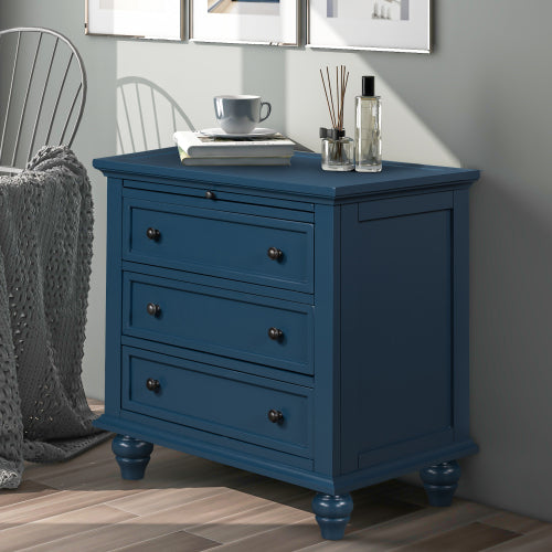 Rousdon nightstand pull-out tray extended