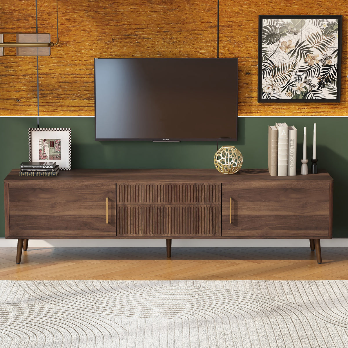 Faversham TV stand adjustable interior shelves