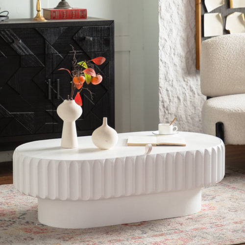 Iseo coffee table with the lid lifted off showing the storage inside