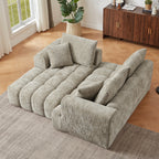 Otto Chenille Sectional, converted flat