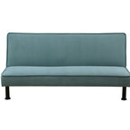Harbury convertible sofa bed in light green, in a living room