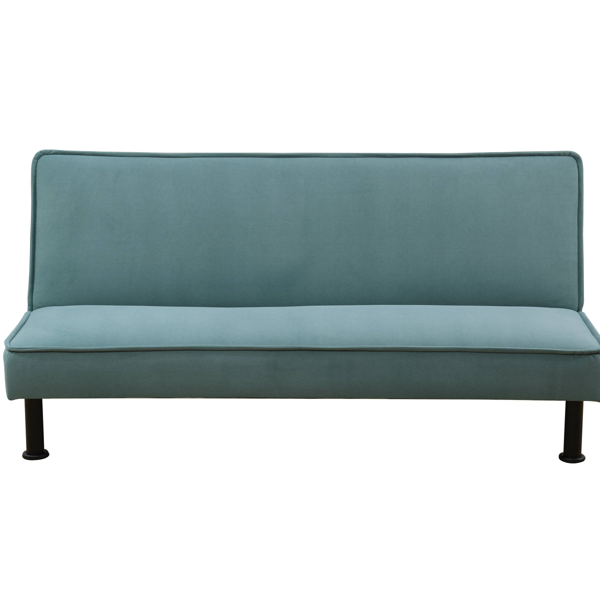 Harbury convertible sofa bed in light green, in a living room