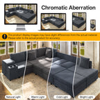 Ellery Storage Sectional, angled view