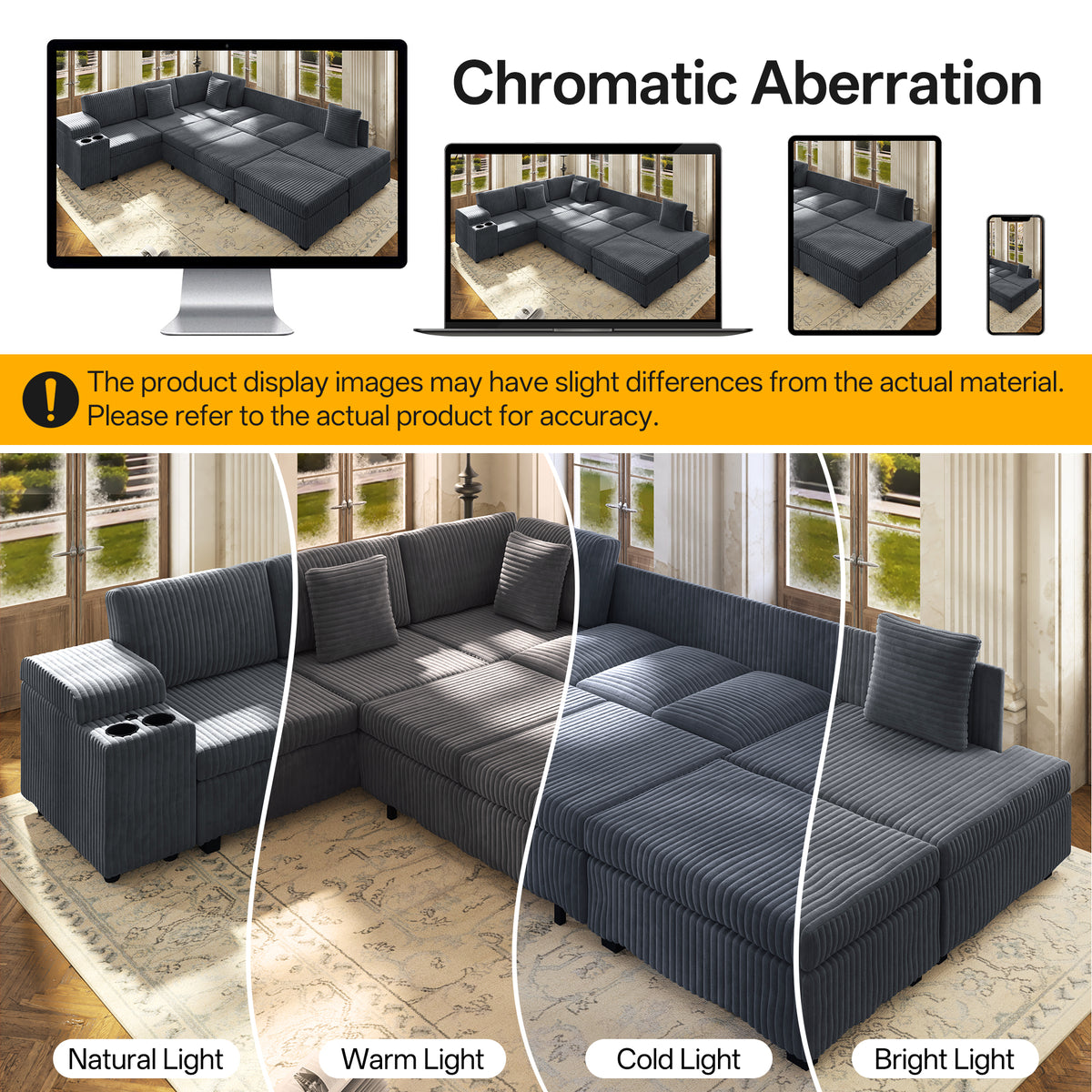 Ellery Storage Sectional, angled view