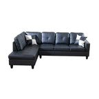 Kestrel Leather Sectional, angled view