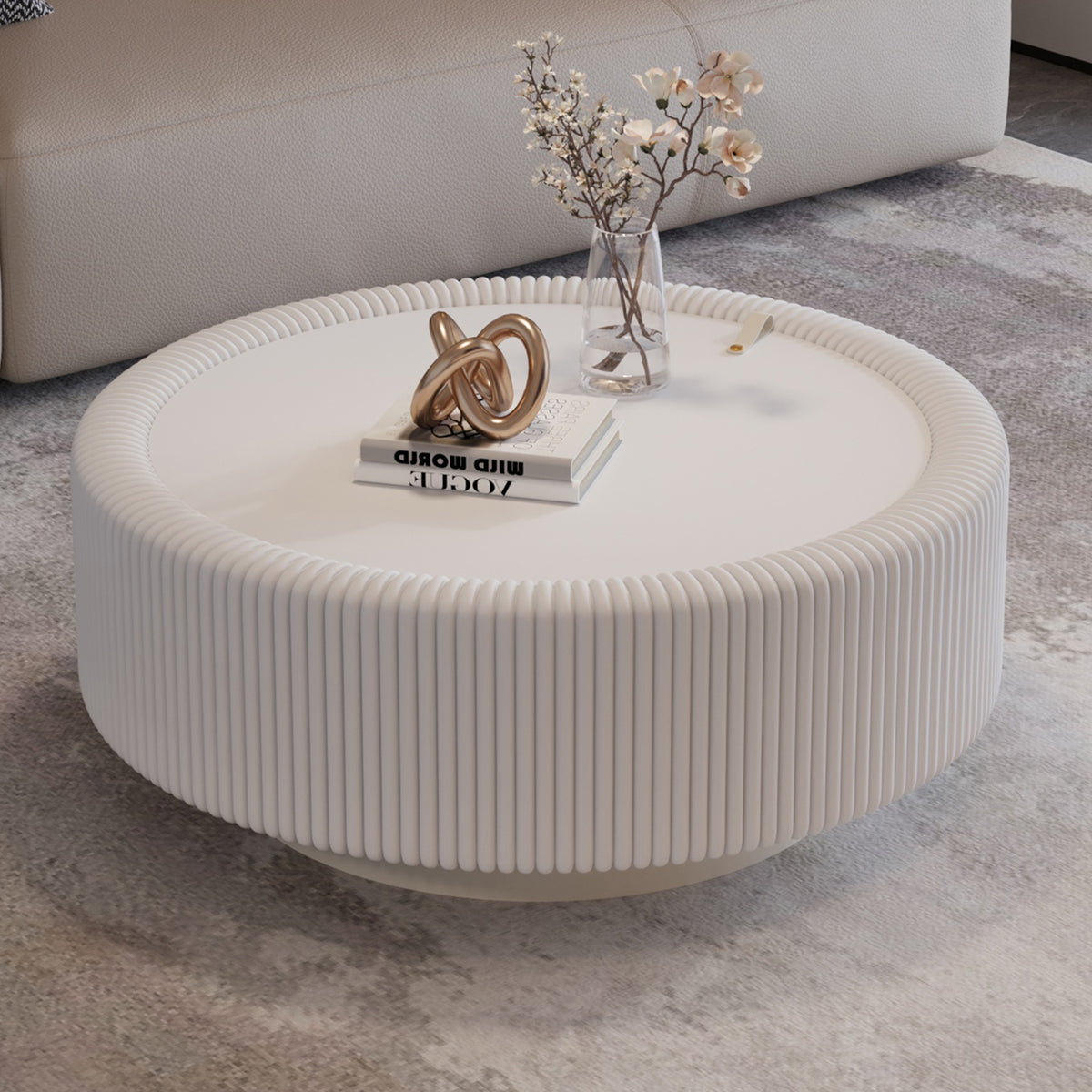 Ardenne coffee table with the hidden storage open