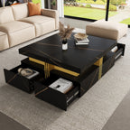 Ravel Marble Coffee Table, marble surface detail