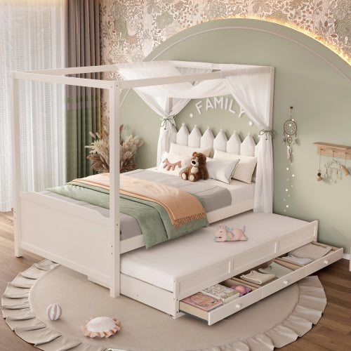 Selby bed storage drawers open
