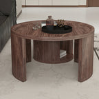 Mirren round nesting tables styled beside a sofa