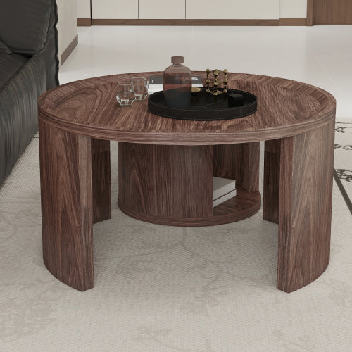 Mirren round nesting tables styled beside a sofa