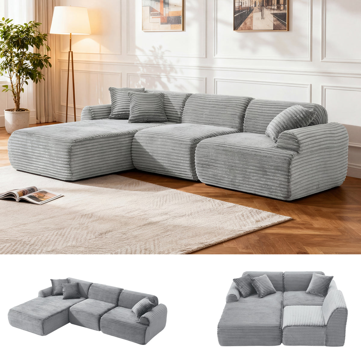 Auren Modular Sectional, angled view
