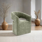 Osmington tufted pedestal chair in green