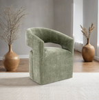 Osmington Tufted Pedestal Chair on Casters