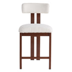 Blakeney wood-frame bar chair in walnut tone, front view