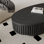 Turin oval coffee table seen from above showing the oval top