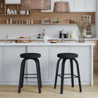Cranleigh swivel bar stools in black, 30 inch