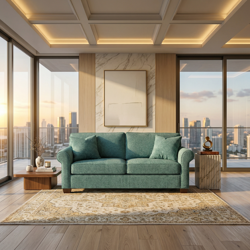 Garda Convertible Sofa, angled view
