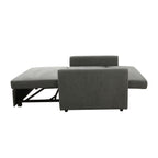 Pelham chair in dark grey, tufted back and metal leg detail