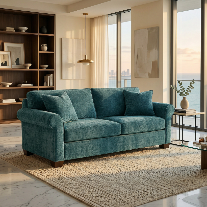 Garda Convertible Sofa, square silhouette