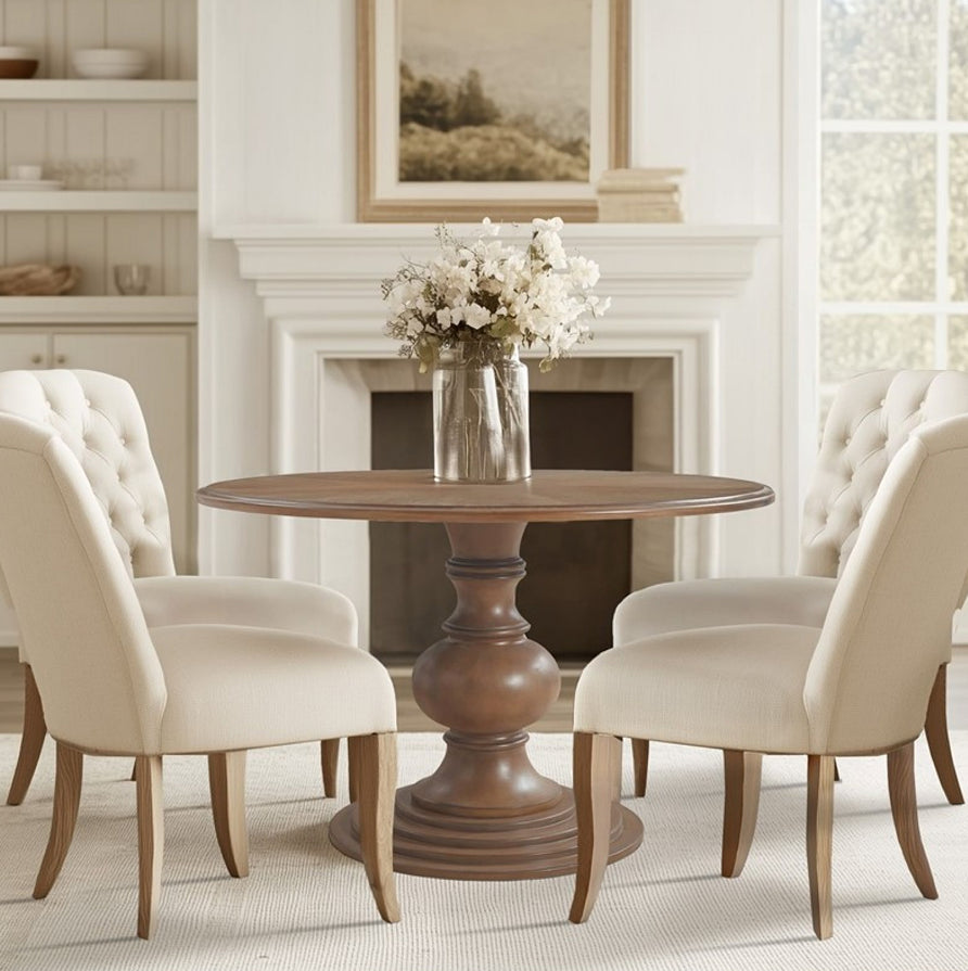 Wetherby round dining table seen from above