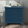 Rousdon tall nightstand in blue with pine veneer
