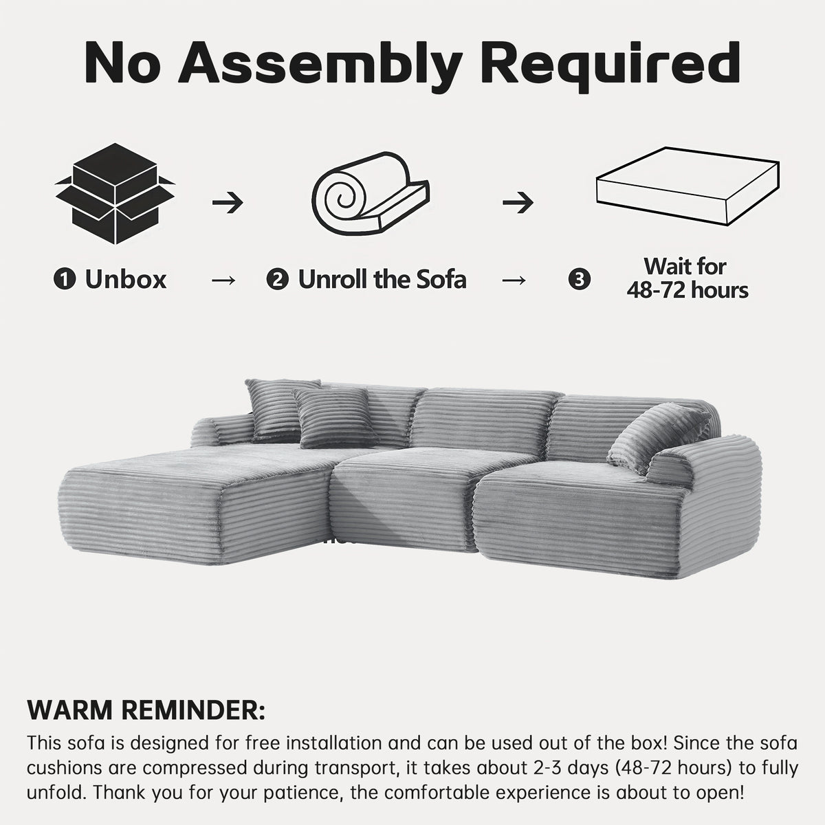 Auren Modular Sectional, upholstery texture