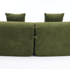 Vesta Curved Sectional, tufted back detail